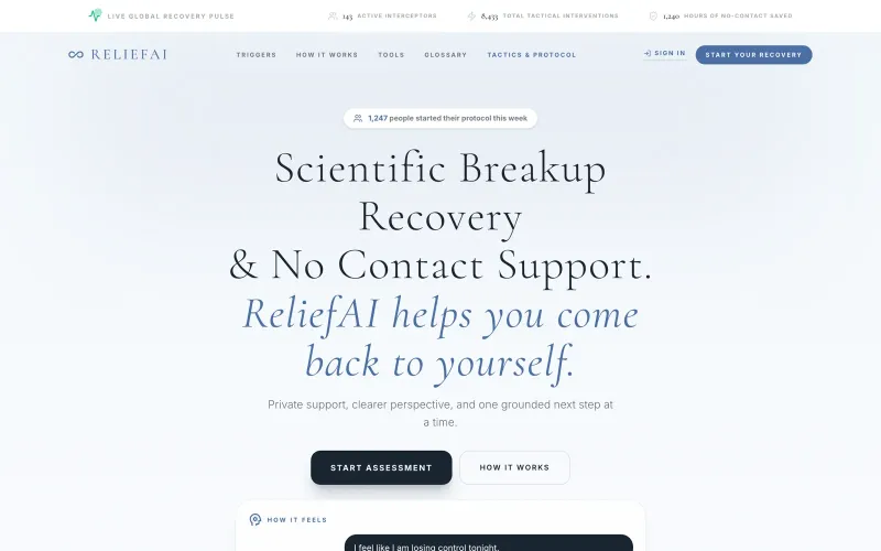 ReliefAI. A protocol, not a chatbot